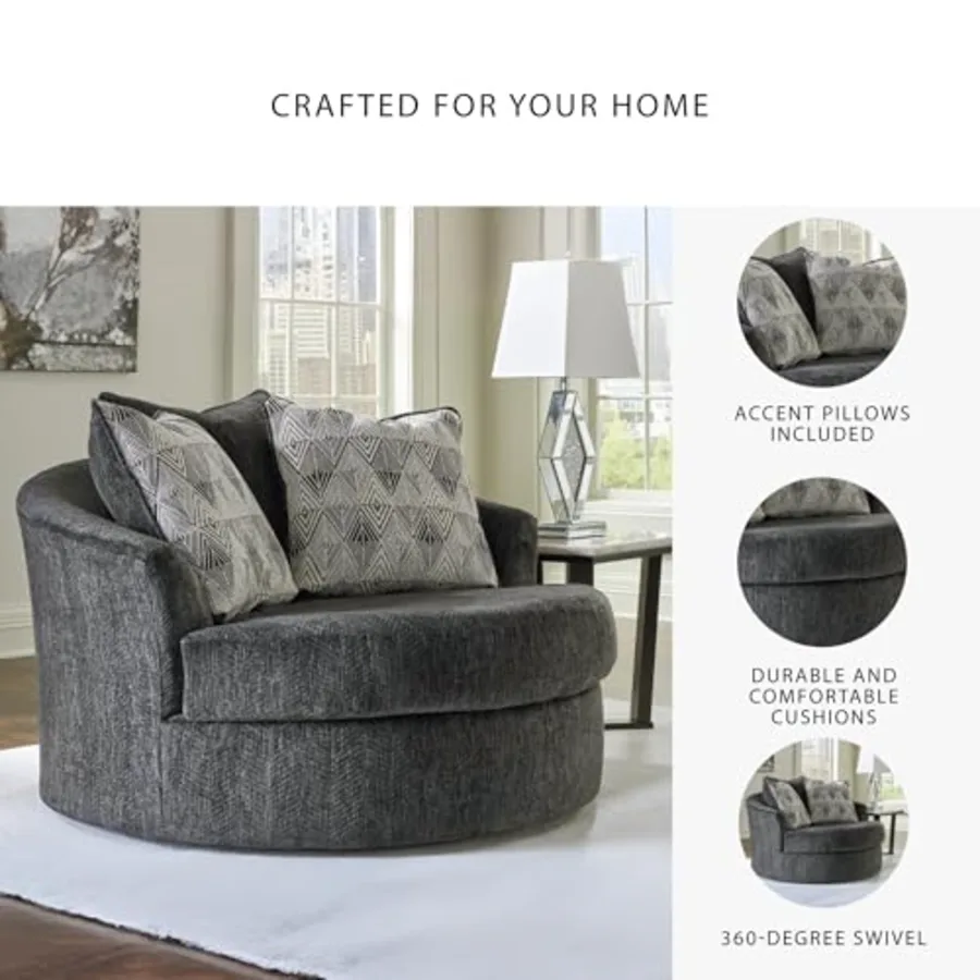 Biddeford Oversized Swivel Accent Chair view 4