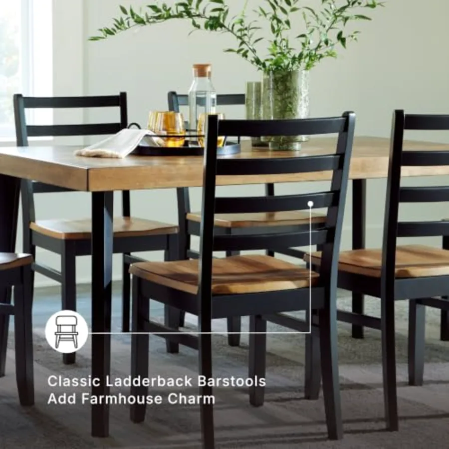 Blondon 7-Piece Wood Dining Table Set for 6 view 5