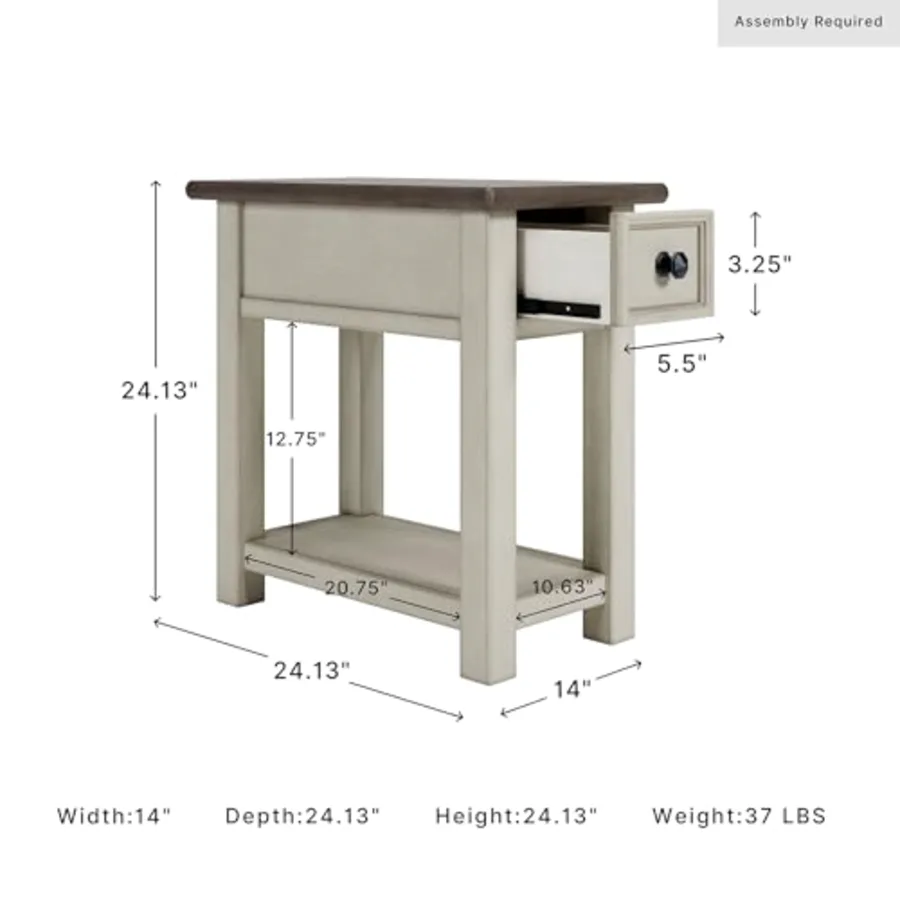 Bolanburg Chairside End Table With Charging Station view 3