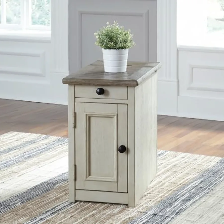 Bolanburg Farmhouse Chair Side End Table with Outlets and USB view 2