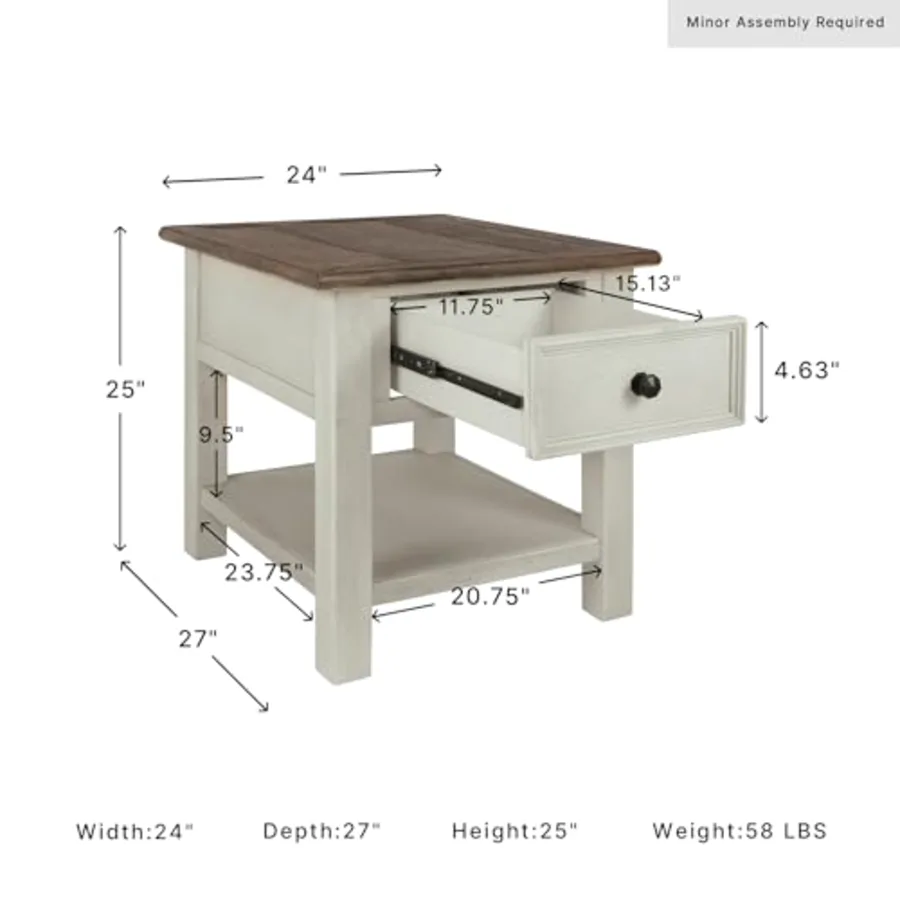 Bolanburg Farmhouse Rectangular End Table view 3