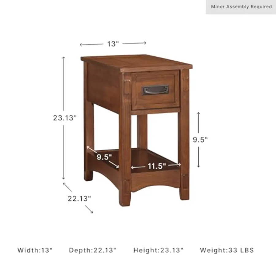 Breegin New Traditional Wooden Chair Side End Table with 1 view 3