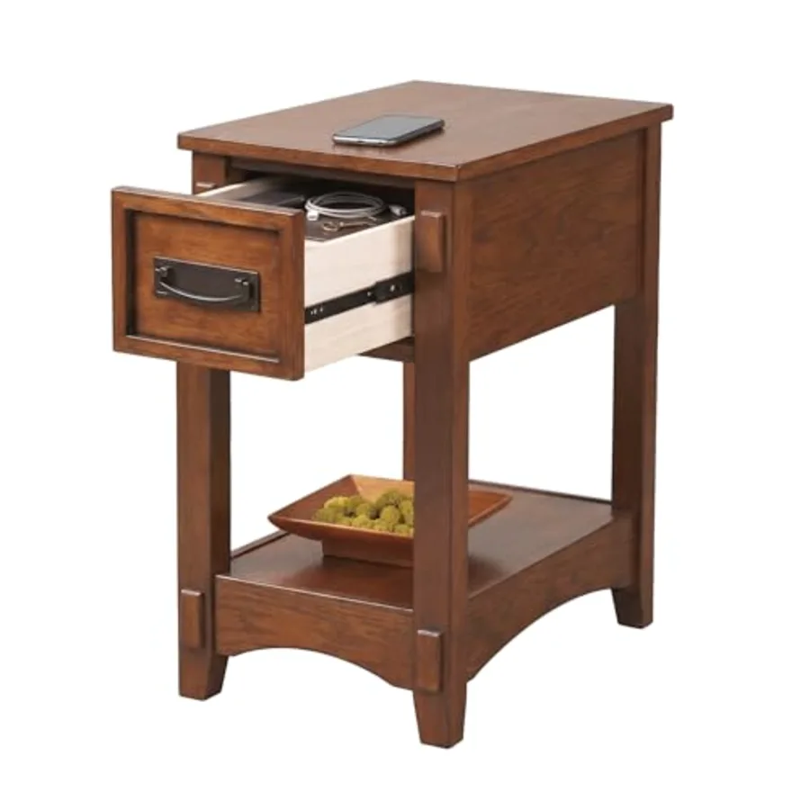 Breegin New Traditional Wooden Chair Side End Table with 1
