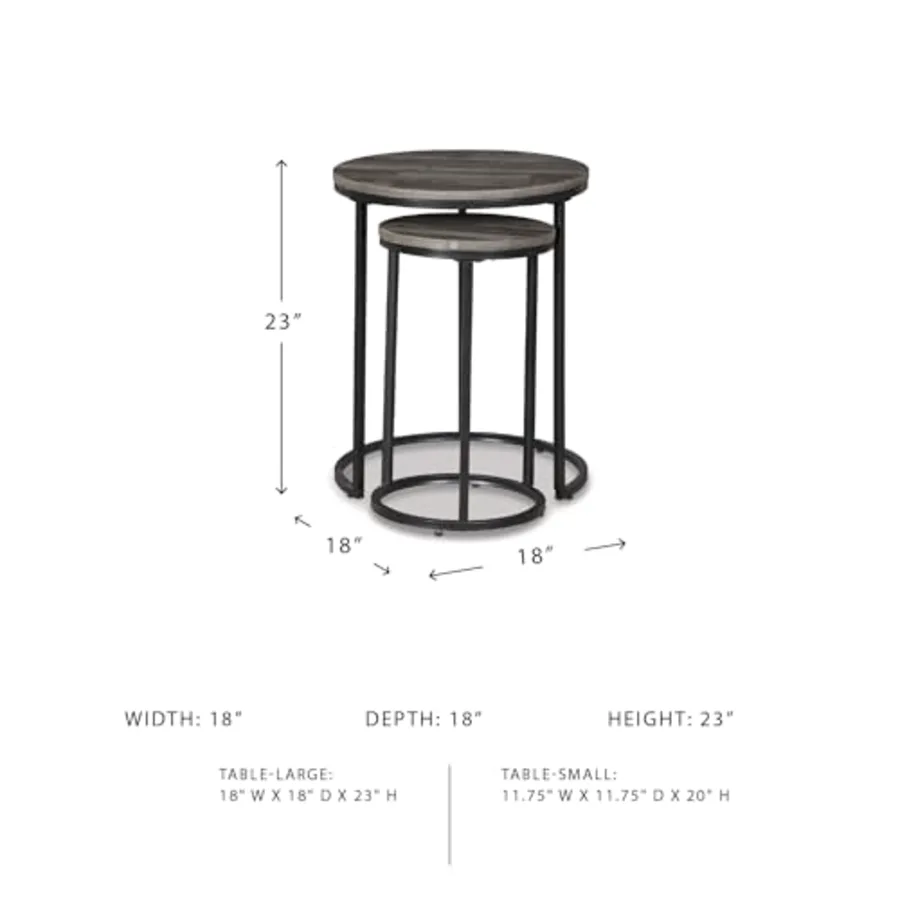 Briarsboro Urban Industrial Nesting Accent Table Set view 3