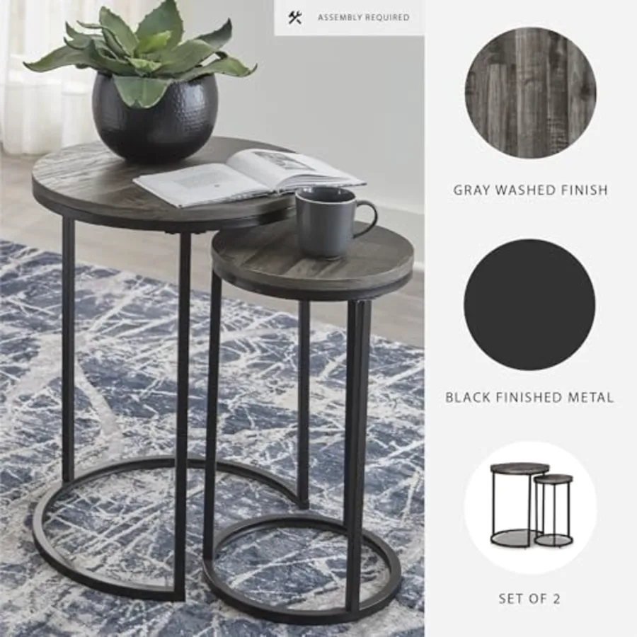 Briarsboro Urban Industrial Nesting Accent Table Set view 4