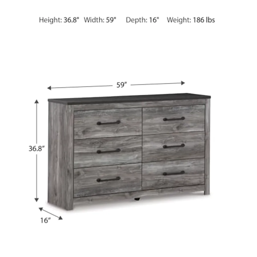 Bronyan Contemporary 6 Drawer Dresser view 3
