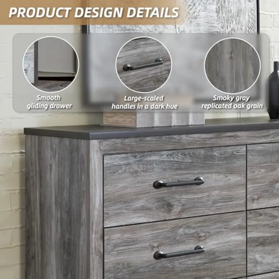 Bronyan Contemporary 6 Drawer Dresser view 5