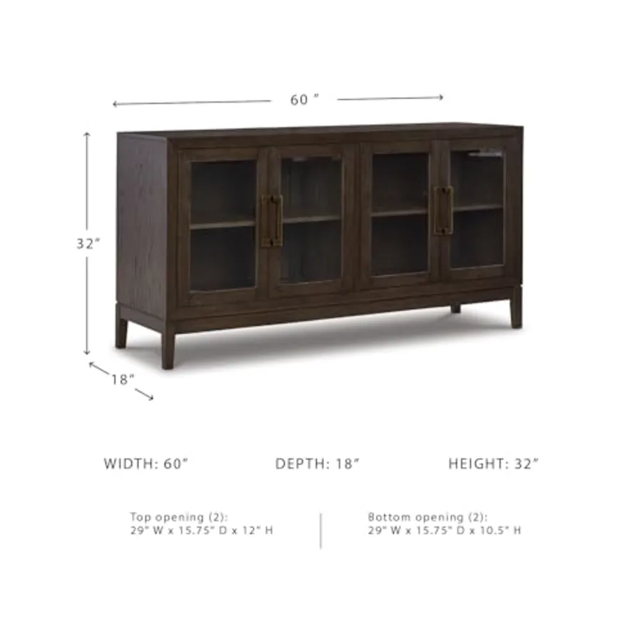 Burkhaus Traditional Dining Room Server with 2 Cabinets view 3
