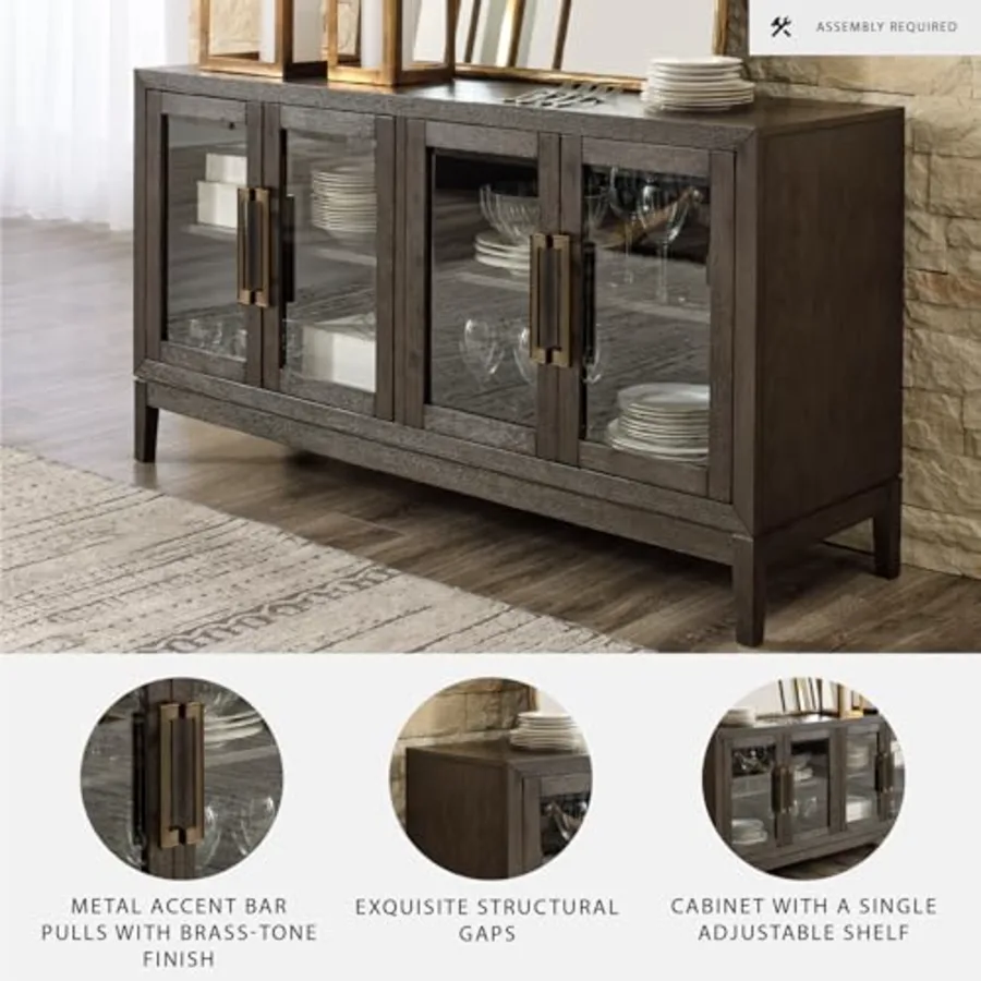 Burkhaus Traditional Dining Room Server with 2 Cabinets view 4