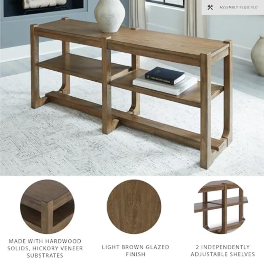 Cabalynn Farmhouse Sofa Table with 2 Adjustable Shelves view 4