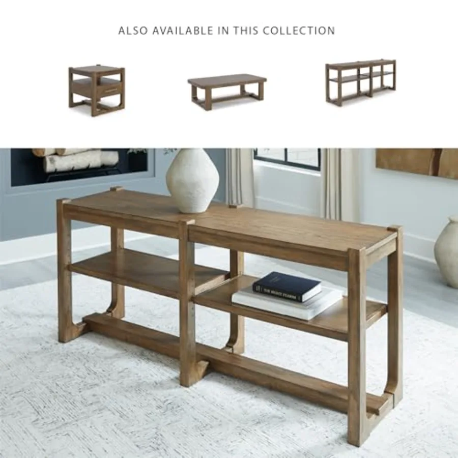 Cabalynn Farmhouse Sofa Table with 2 Adjustable Shelves view 5