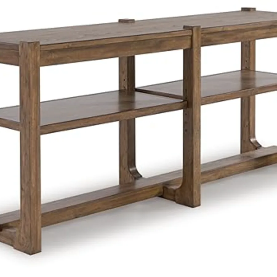 Cabalynn Farmhouse Sofa Table with 2 Adjustable Shelves