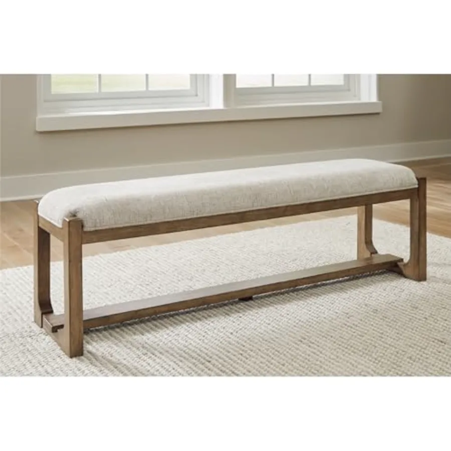Cabalynn Farmhouse Upholstered Dining Bench view 2