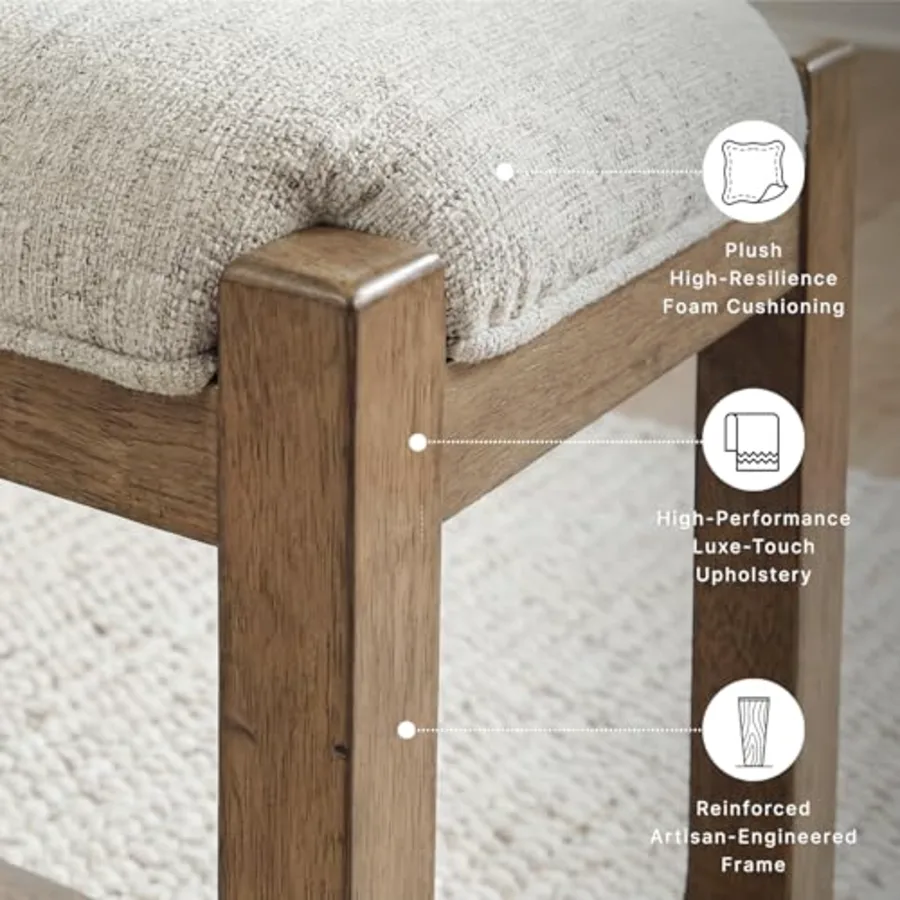 Cabalynn Farmhouse Upholstered Dining Bench view 4