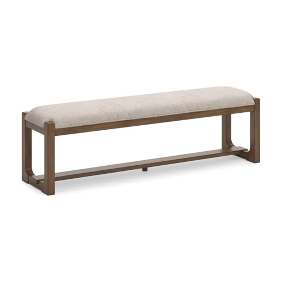 Cabalynn Farmhouse Upholstered Dining Bench