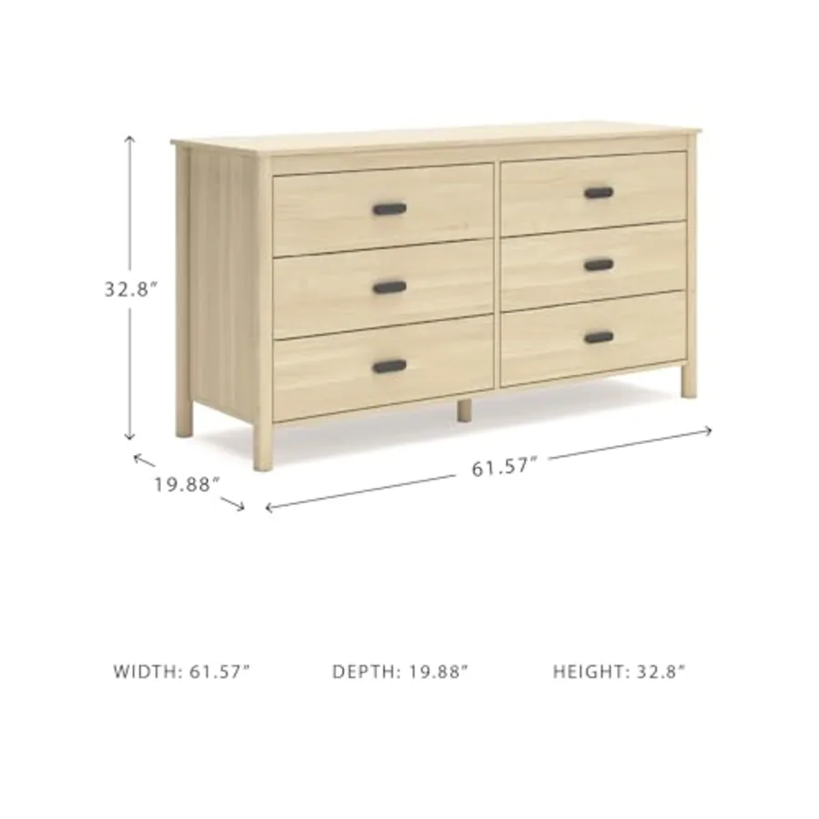 Cabinella 6 Drawer Bedroom Dresser view 3