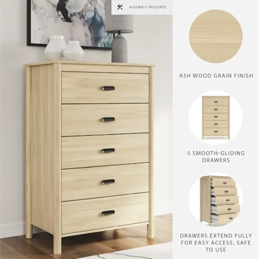 Cabinella Tall 5-Drawer Chest of Drawers view 4