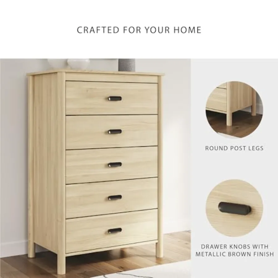Cabinella Tall 5-Drawer Chest of Drawers view 5