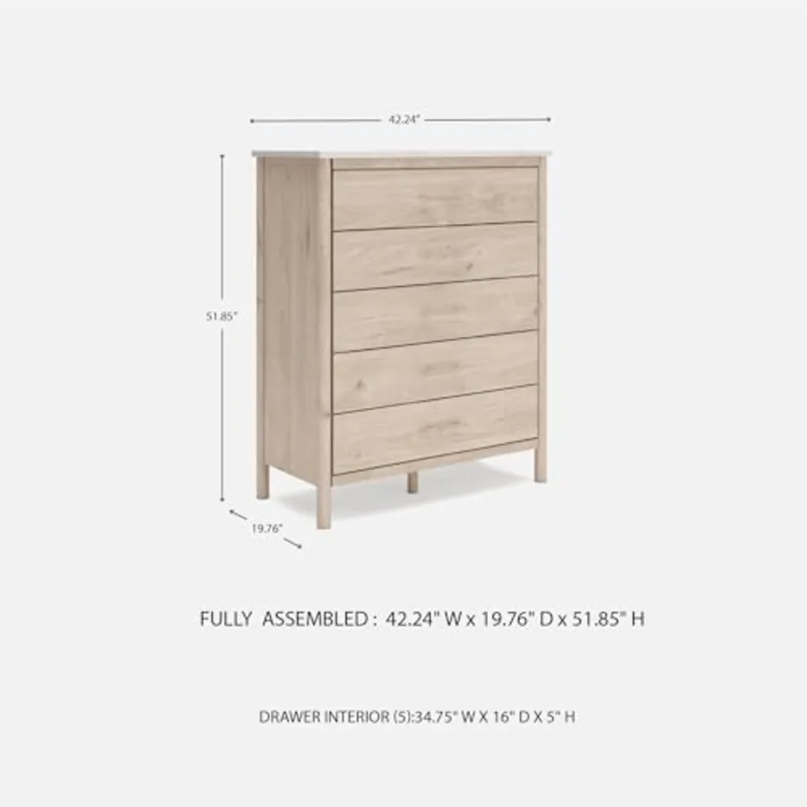 Cadmori Bohemian 5-Drawer Chest of Drawers with Replicated view 3