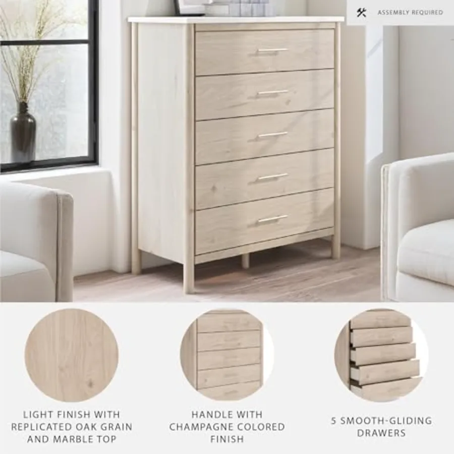 Cadmori Bohemian 5-Drawer Chest of Drawers with Replicated view 4