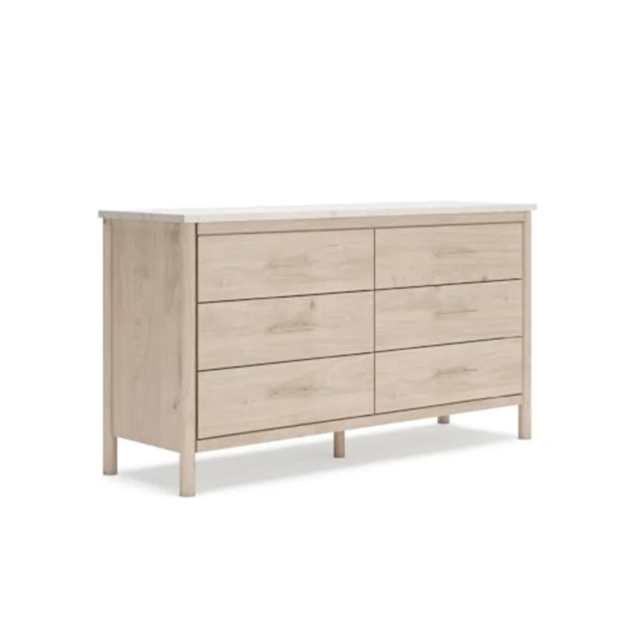 Cadmori Casual Bohemian Dresser with Post Legs and 6 Drawers