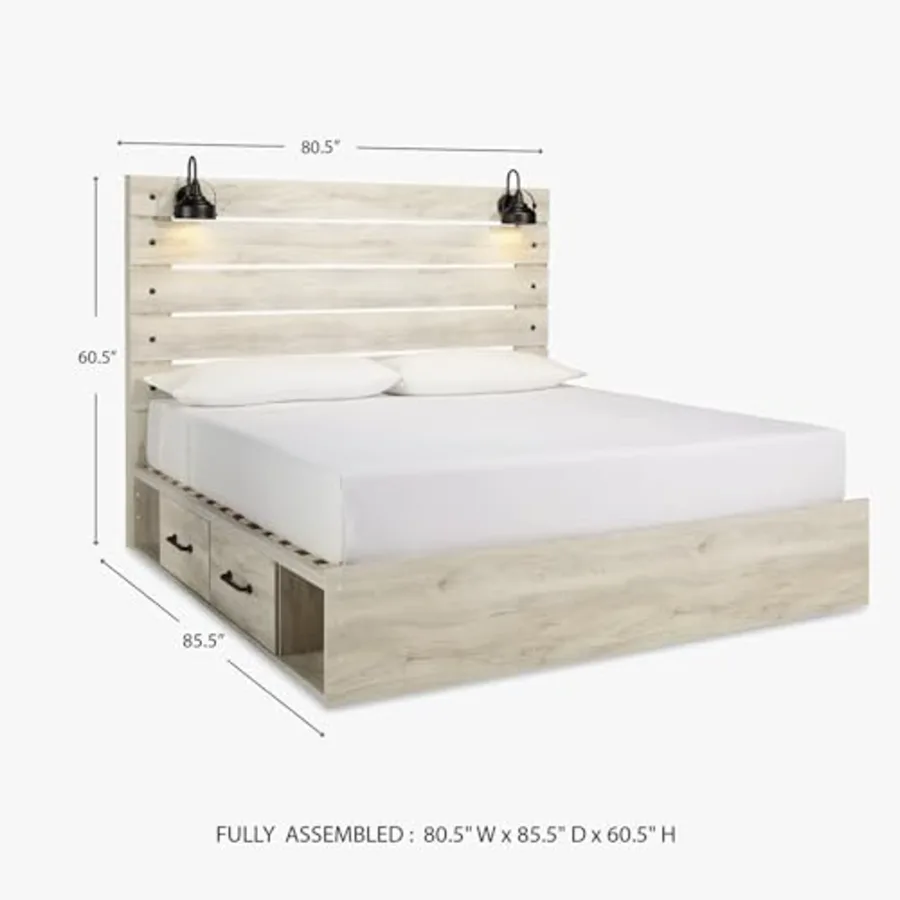 Cambeck King Platform Bed with Drawers view 3