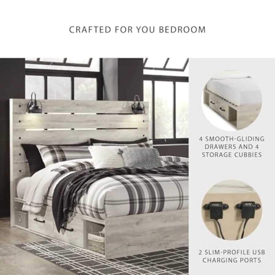 Cambeck King Platform Bed with Drawers view 5