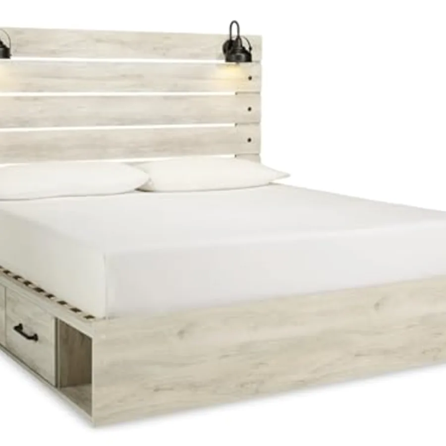 Cambeck King Platform Bed with Drawers