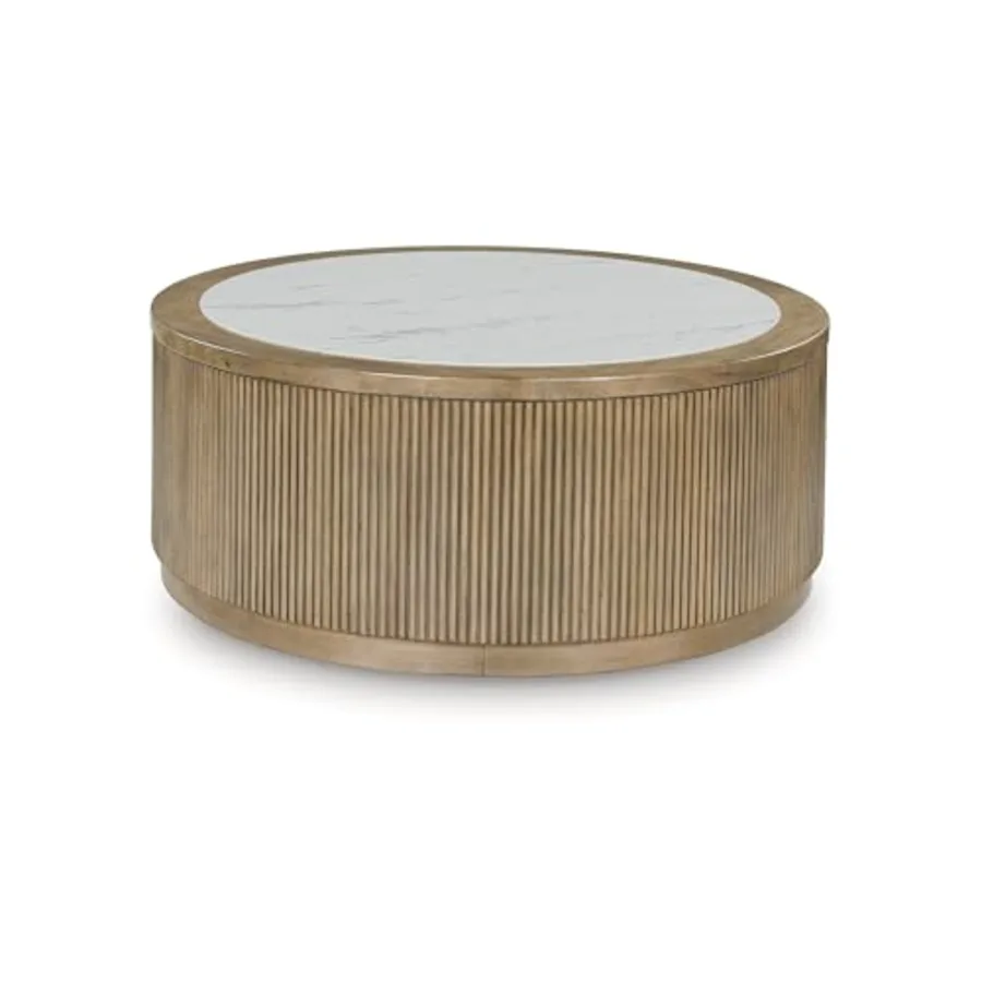 Camdill Round Coffee Table 42 Inch with Wheels view 5