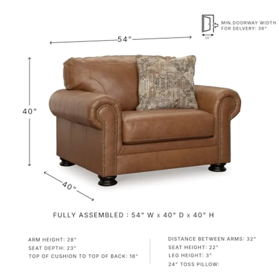 Carianna Oversized Leather Accent Chair view 3