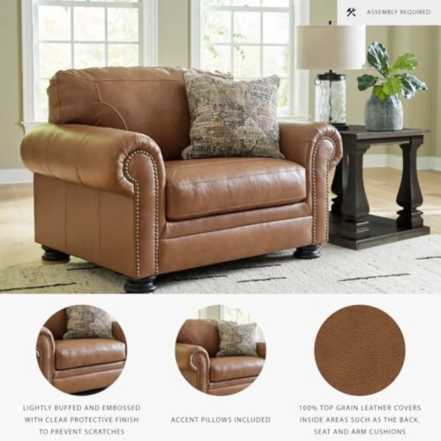 Carianna Oversized Leather Accent Chair view 4