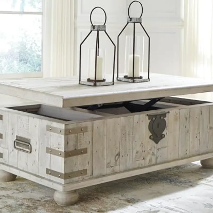 Carynhurst Lift Top Rustic Farmhouse Cocktail Table view 4
