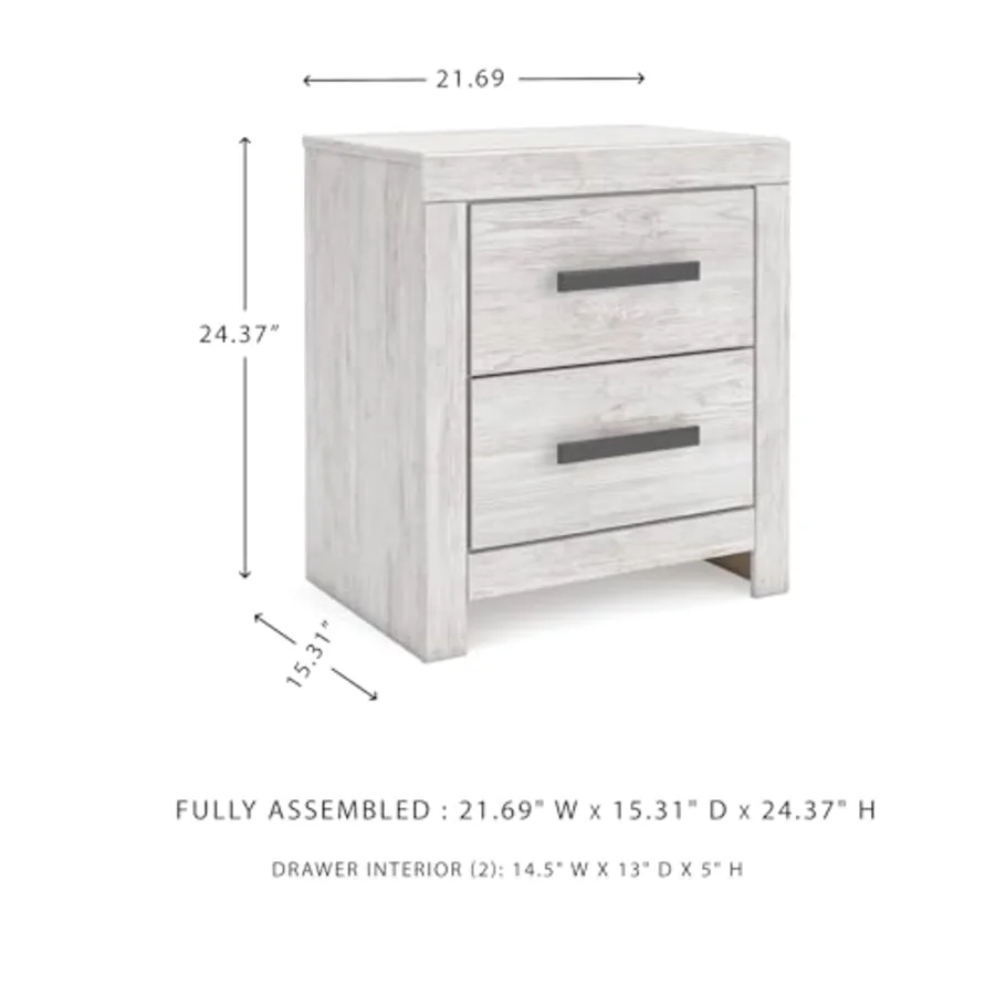 Cayboni Casual Nightstand with Framed Front and Pilasters view 3