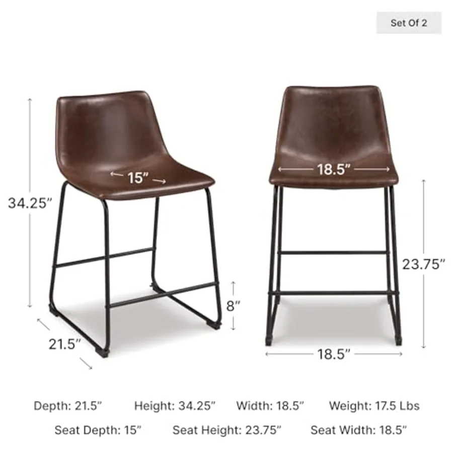 Centiar 24" Counter Height Modern Bucket Barstool 2 Count view 3