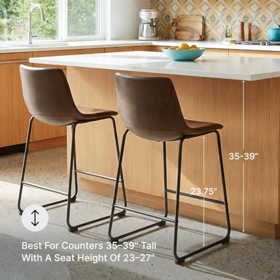 Centiar 24" Counter Height Modern Bucket Barstool 2 Count view 5