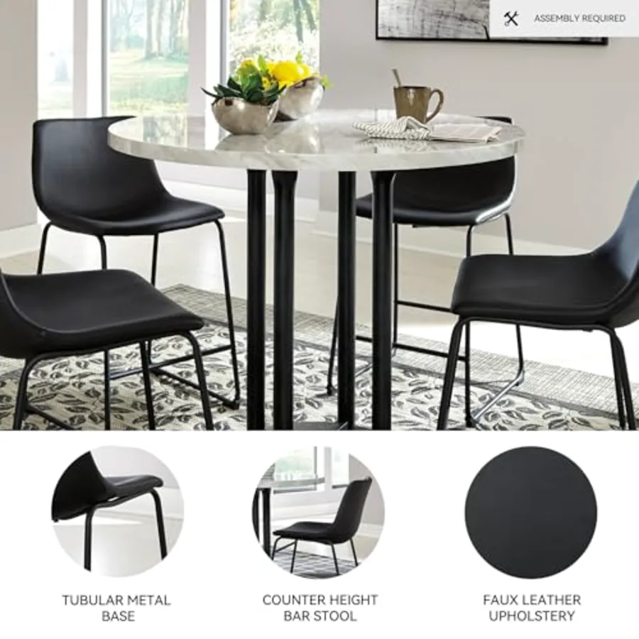 Centiar 24" Counter Height Modern Bucket Barstool view 4