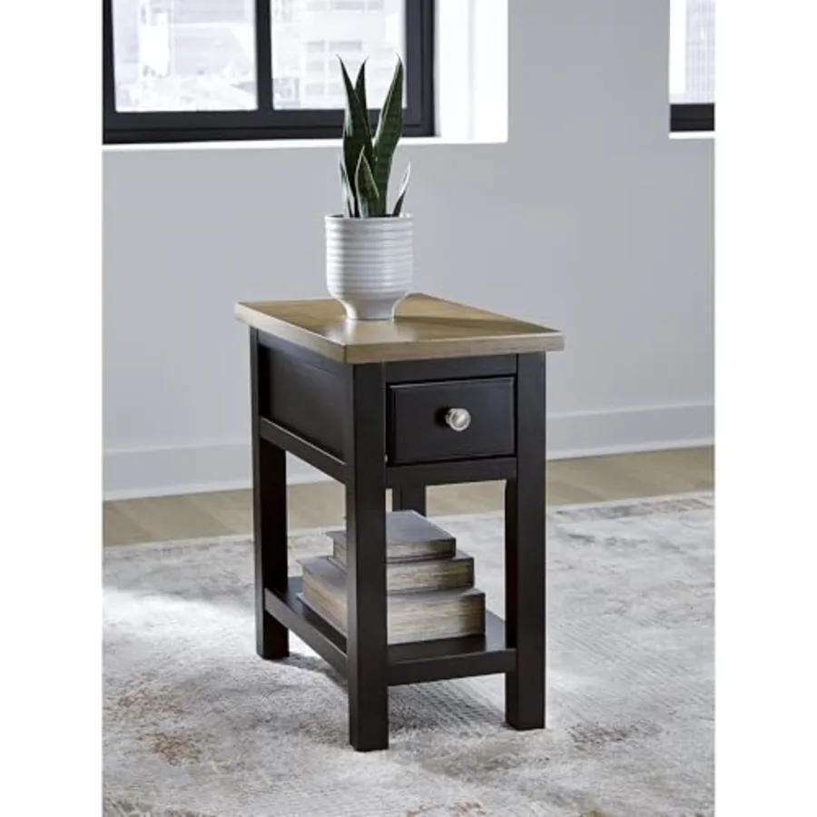 Chairside End Table with Charging Station view 2