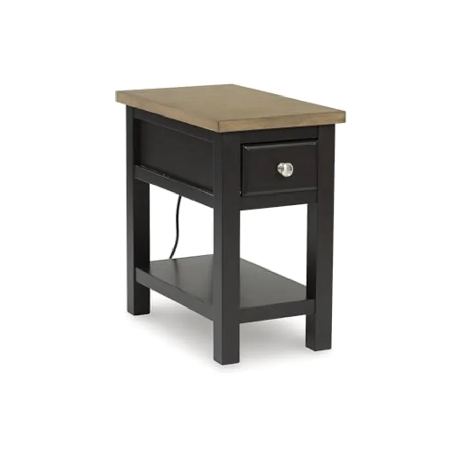 Chairside End Table with Charging Station view 2