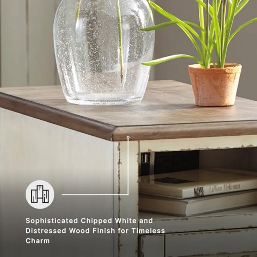 Chairside End Table with Charging Station view 5