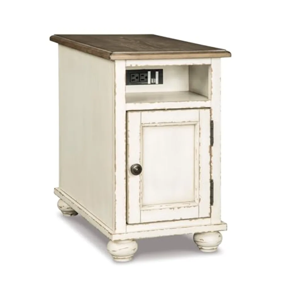 Chairside End Table with Charging Station
