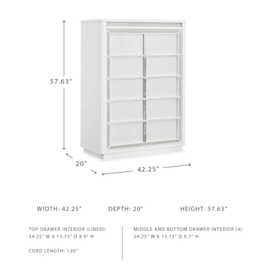 Chalanna Contemporary Chest of Drawers with Felt-Lined Top view 3