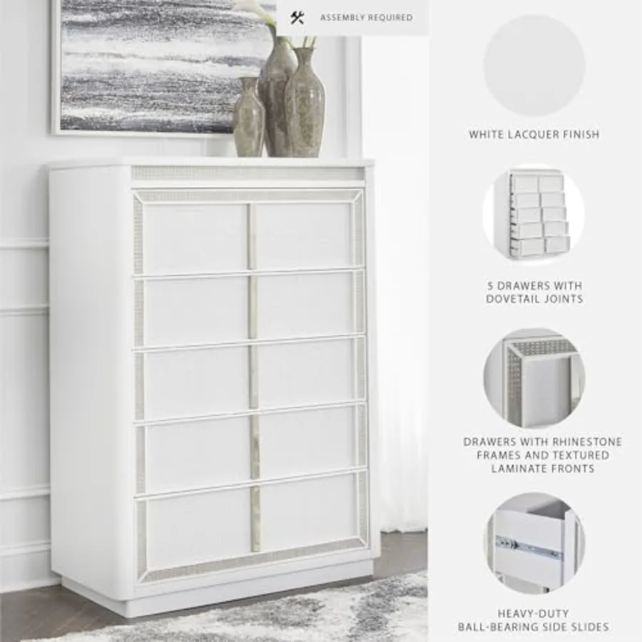 Chalanna Contemporary Chest of Drawers with Felt-Lined Top view 4