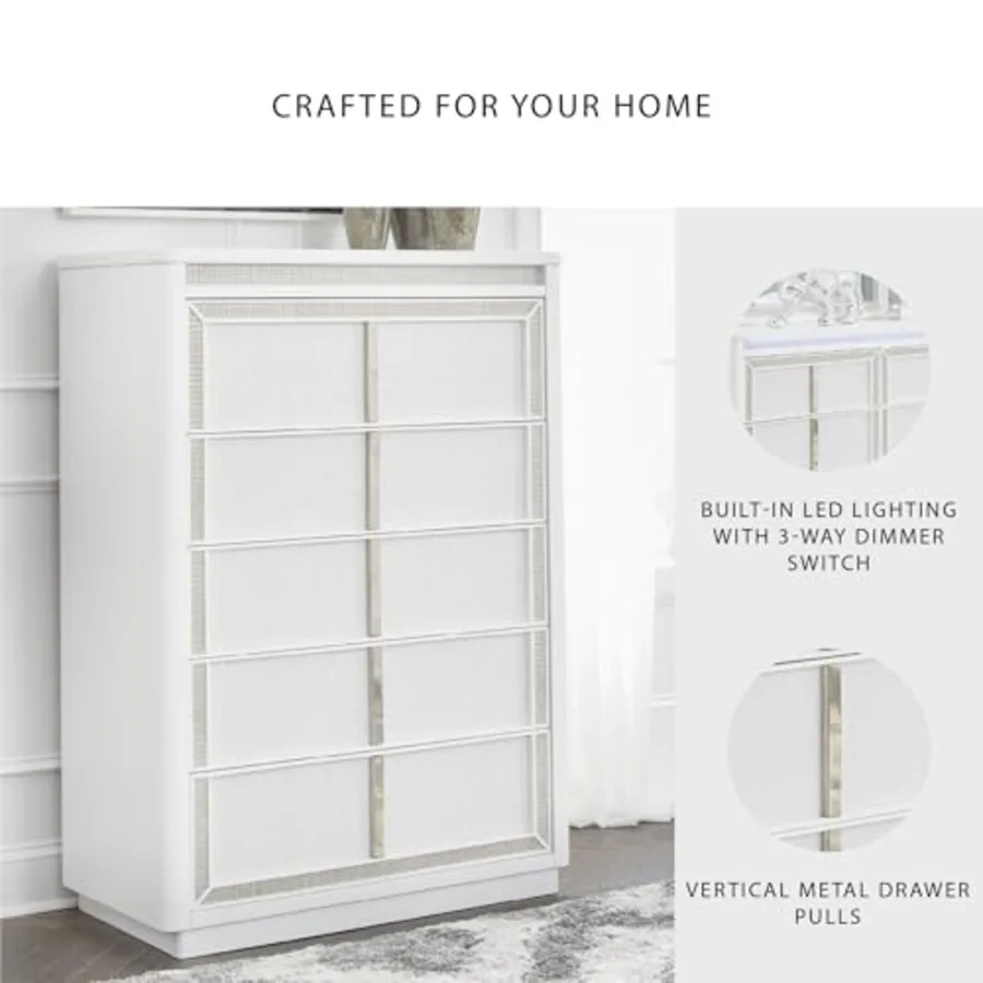 Chalanna Contemporary Chest of Drawers with Felt-Lined Top view 5