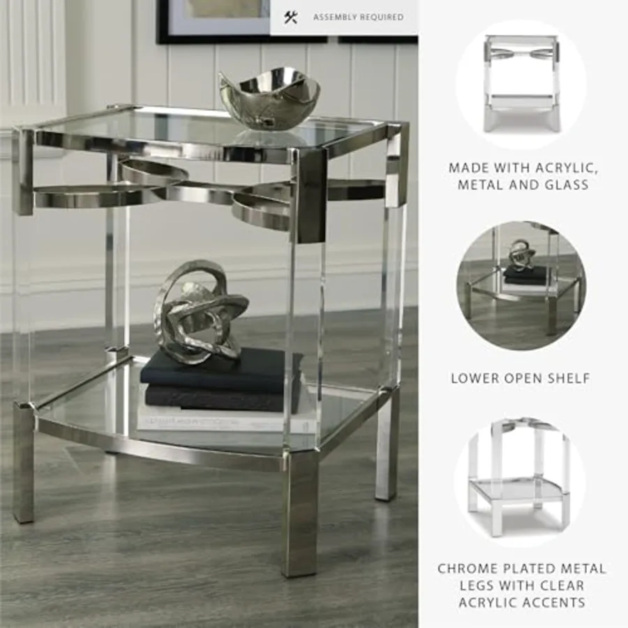 Chaseton Modern Glam Accent End Table view 4