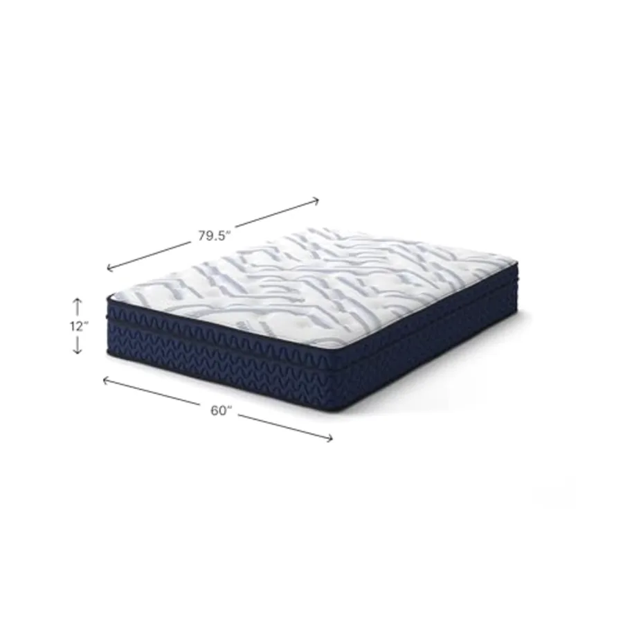 Chime 12 Hybrid Innerspring Queen Size Mattress view 2