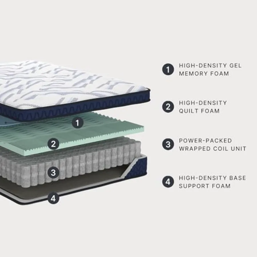 Chime 12 Hybrid Innerspring Queen Size Mattress view 3
