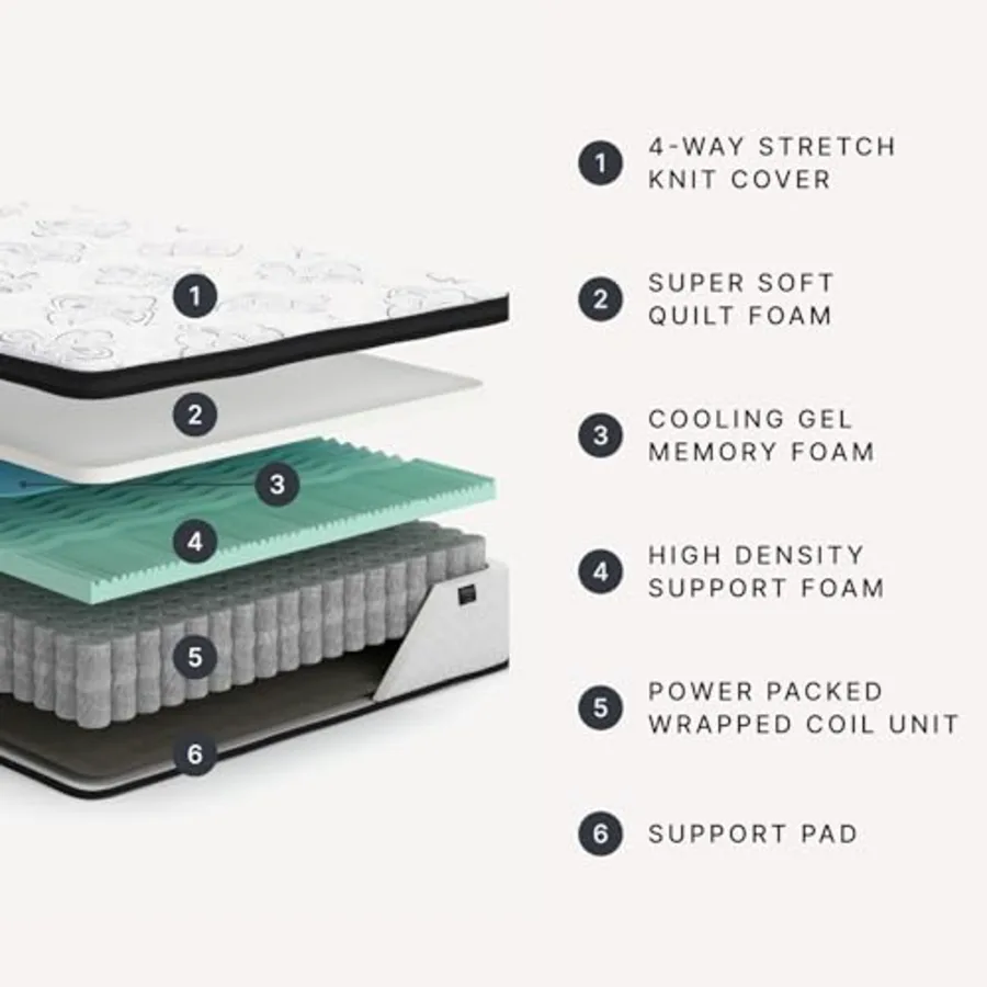 Chime Hybrid King 12" Mattress with Gel Memory Foam view 3