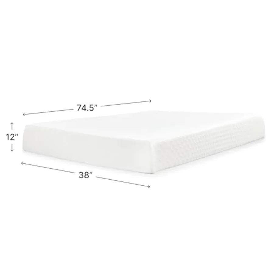 Chime Memory Foam 12" Twin Mattress with Thick Memory view 2