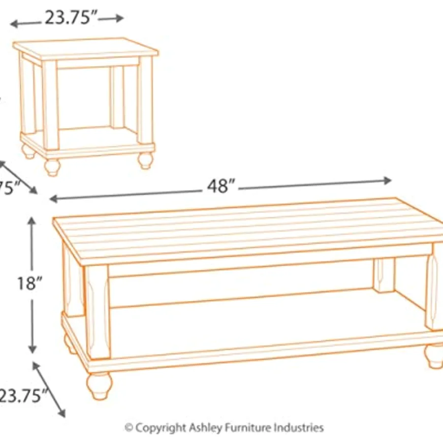 Cloudhurst Farmhouse 3-Piece Table Set view 3