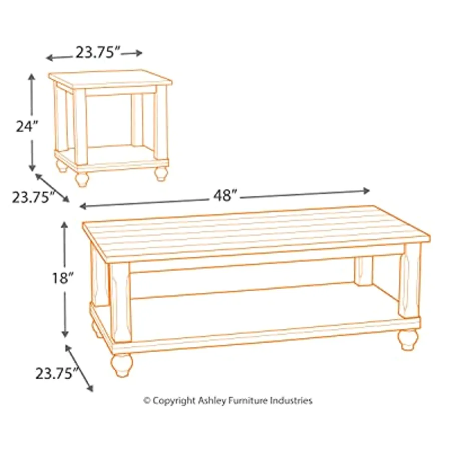 Cloudhurst Farmhouse 3-Piece Table Set view 4